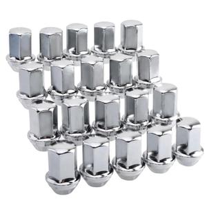 14x1.5mm 1.77 Inch 7/8 Hex OEM Factory Style Large Acorn Seat Lug Nuts Factory Wheels Replacement for Wrangler Gladiator Cherokee Grand Ram 20 Pcs (chrome)