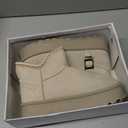 FINIWOR Snow Boots for Women Waterproof, Warm Fur Lined Mini Womens Boots Winter, Fall Ankle Boots Platform Non-slip (8.5, Apricot)