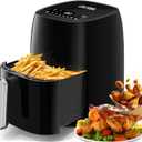 OSTBA 4.5QT Air Fryer, LED Touch Screen, 6 Presets, Fast Oil-Free Cooking, Adjustable Temp & Timer, Dishwasher Safe Nonstick Basket, Compact Family Size