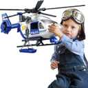 Toddler Boy Toys for 3 4 5 6 Year Old, Helicopter Toy with Crane and Helicopter - Police Toys,Birthday Gifts for Kids Child 2 3 4 5 6 Years Old
