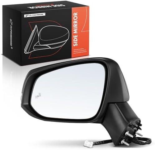 A-Premium Driver Side Power Door Mirror Compatible with Toyota RAV4 2019 2020 2021 2022 - Heated, Manual Folding, w/Turn Signal, w/Blind Spot Detection, Black Outside Rear View Mirror, Japan Built