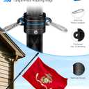 6FT Flag Pole For Outside House, Outdoor Flag Pole With Carbon Fiber, 2-Section Non-Wrapping Heavy Duty Design, Flagpoles For Porch, Residential, Garden Yard, Rustproof & Bend/Wind-Resistant