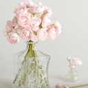 Ling's moment Ranunculus Artificial Flower, Faux Silk Mini Ranunculus Flowers for DIY Bouquet, Bulk Fake Wedding Filler Flowers for Centerpieces Arrangements Bridal Shower Decorations, Blush Pink