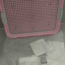 Dog Potty Tray Toilet 20"x14" Doggy Bathroom Dog Litter Box, Indoor Pee Pad Holder with 8pcs Training Pads, Puppy Pee Mesh Potty Training Tray with Secure Latch, Potty Pan for Small Medium Puppies