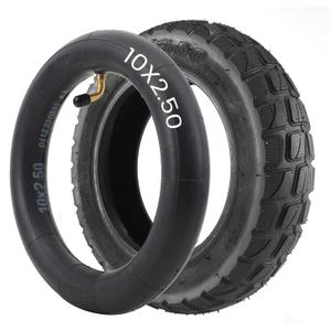 10X2.5 Scooter Tire,10inch Off-road Tire inner tube compatible with Kaboo Mantis/Tyrboant X7 pro/Nanrobot D6 + 10" electric Scooter Wheels