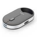 Pressure-Sensitive Flying Scroll Mouse | Small & Slim | 4-Levels DPI | 4-L Scroll Speed Ratio | Silent | Tri-Mode(Dual Bluetooth/2.4G/USB) | Portable Wireless Mice for Notebook, Laptop, Pad, PC(Black)