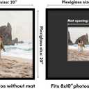 Americanflat 20x20 Poster Frame - Matted to 8x10 - Slim Molding - Black, 20x20 with 8x10 Mat