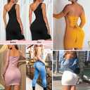 AOSBOEI Women Butt Lifter Panties Padded Shapewear Hip Enhancer Pads Shorts Seamless Underwear Tummy Control Boyshorts (Black, S)
