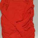 BORIFLORS Women's Sexy Ruched Bodycon Mini Dress Mesh Long Sleeve Club Party Short Dresses XL