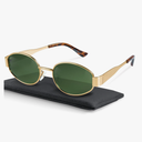 livho 2025 Trendy Oval Sunglasses - Stylish Polarized Shades for Everyday - Retro Metal Frames 