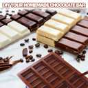 10 x Mity rain Chocolate Bar Mold Deep, Silicone Thick Chocolate Bar Mold for Stuffed Bar, Square Knafeh Pistachio Chocolate Bar Break Apart Candy Bar Molds with 100pcs Storage Bags