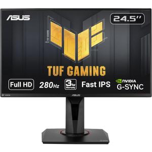 ASUS TUF Gaming VG259QM 24.5” Monitor, 1080P Full HD (1920 x 1080), Fast IPS, 280Hz, G-SYNC Compatible, Extreme Low Motion Blur Sync, 1ms, DisplayHDR 400, Eye Care, DisplayPort HDMI BLACK
