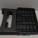 2 Step Folding Stool Non Slip 250 lb Capacity Foldable Step Stool 8 and 17 Inch Dual Height Portable Foot Stool for Kitchen Bathroom Black