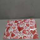 KOPOOEOE 6 Set Valentine's Day Placemats, 11x16 Inch Watercolor Heart Plastic Placemats Red Pink Spring Holiday Table Mats for Wedding Party Festival Decor