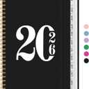 2 x 2026 Planner, Weekly and Monthly Calender Planner, Jan 2026 to Dec 2026, Hardcover 2026 Calendar Book with Tabs & Inner Pocket, Office Home School Supplies for Women & Men - A5 (6.3" x 8.5"), Black