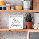 I Am Enough - Inspirational Positive Quote Desk Wooden Box Sign, Rustic Wood Block Plaque, Tabletop Decorations, Bedroom Living Room Kids Playroom Office Dcor