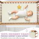 2 Crib Mattress Topper Memory Foam - Waterproof Breathable Soft Washable Cover 52 x28 x 2 Fits Standard Size Cribs & Toddler Beds by Sleepah