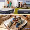 VOSSER Air Mattress Queen with Built-in Pump, 18" Raised Inflatable Blow Up Mattress,Upgraded Heavy Duty 660lbs Portable Air Bed for Home, Guests,Floor& Camping, Self Inflating Colchon Inflable Queen