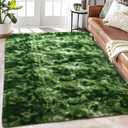 Tie-Dyed Green Area Rugs 4x6 Feet Rug for Bedroom Living Room, Cute Indoor Shaggy Carpets, Plush Soft Rug for Kids Room, Fluffy Rugs for Girls Boys Nursery Room Home Decor