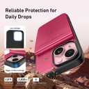 Bemal for iPhone 13 Mini Wallet Case, Built-in Card Holder, RFID Blocking, PU Leather Kickstand, Magnetic Closure, Durable Shockproof Phone Cover for Women and Men, Hot Pink
