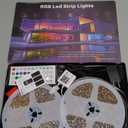 200 FT Led Lights for Bedroom (2 Rolls 100 FT), Music Synchronized Smart Led Strip Lights, Ultra Long with Remote Application Control Bluetooth LED Lights, Color Change RGB Light