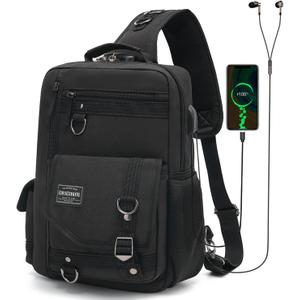Leaper Anti-Theft Sling Bag for Men: 98% Theft-Proof Crossbody Bag with Locking Compartments - Secure Messenger Bag for Metro Commuting, Office & Business Travel for Urban Professionals (X-Large, Black)
