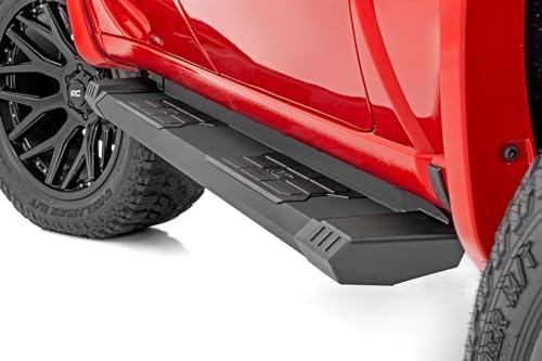 Rough Country HD2 Aluminum Running Boards for Chevy Silverado & GMC Sierra 1500 (2007-2018) Crew Cab - 5" Wide Non-Slip Step, Easy Bolt-on Install