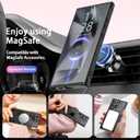 SEXYMOM Magnetic for Samsung Galaxy S24 Ultra Case - Wireless Charging Compatible,Cute Floral Design for Women and Girls,Slim Fit Translucent Matte Phone Case - Blooming Flower