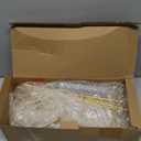 Jewelry Organizer Stand, Metal Rotating Earring Holder Organizer, Multi-Functional Adjustable Necklace Rack Holder Bracelet Watch Holder for Jewelry Earrings Ring (Gold) (Golden-White Wood)