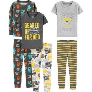 Simple Joys by Carter's girls 6-piece Snug Fit Cotton Pajama Set (5T)