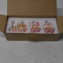 Christmas Table Decorations Indoor Train, Candy Cane Christmas Decorations for Tabletop, Xmas Pink Lighted Centerpieces Table Decorations for Home Outdoor, Xmas Train Decor Figurines (12"x2.8"x3.6")