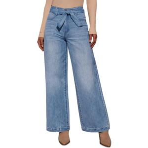 Wide Leg Jeans for Women - High Waisted Baggy Jeans Stretch Loose Denim Pants (6, C_light Blue)