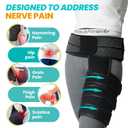 Hip Brace Thigh Compression Sleeve - Adjustable Compression Wrap Support for Arthritis, Pulled Thigh, Hip Fler Strain, Groin Injury, Hamstring Pull, Sciatica Pain Relief - L