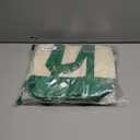 Sanwuta 6 Pcs Canvas Tote Bags Bulk with Outer Pocket Small Sublimation Blank Canvas Tote Reusable Grocery Bag for Women, DIY Craft (Green)