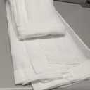 NICETOWN Linen Sheer Curtains 96 inches Long for Living Room, Bedroom Curtains 2 Panels Set Grommet Semi Sheer Privacy with Light Filtering Flax Open Linen Weave Drapes, W52 x L96, White