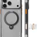 TORRAS Ostand Q3 Air for iPhone 17 Pro Max Case with 360 Magnetic Stand, Fit for MagSafe, MilGrade Drop Tested, Camera Control Button, Shockproof Phone Case for iPhone 17 Pro Max 6.9", Shadow Black