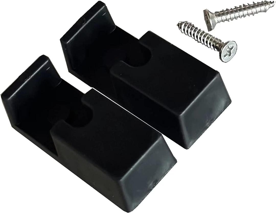 for Shower Door Wall Jamb Bumper Guide Black Equipped with 2 Screws Pack of 2