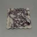 Square Marble Vanity Tray with Scalloped Edge - Natural Marble Perfume Tray Decor for Dresser, Vanity, Kitchen, Home Decor, Decorative Square Stone Tray - Calacatta Viola 8 * 8 inch