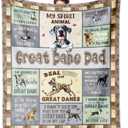 Great Dane Gifts for Men, Great Danes Dad Throw Blanket 60"x50", Great Danes Gifts, Gifts for Dog Owners, Best Gift Ideas for Great Danes Dad Boy Christmas, Father's Day, Birthday