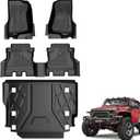 Floor Mats & Cargo Liner Compatible for Jeep Wrangler JL 2018-2026 4 Door Sahara Rubicon without Subwoofer (Non JK or 4XE) All Weather Wrangler Floor Liner for 1st, 2nd Row and Trunk Full Set Car Mats
