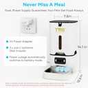 TYM Automatic Cat Feeder with Camera, 5G WiFi Auto Cat Dog Food Dispenser with APP Remote Control, 7L Large Food Storage for Multiple Pets, Scheduled Feeding, Stainless Steel Bowl, Easy Clean, White