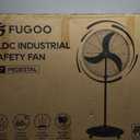 FUGOO 24'' Outdoor Oscillating Pedestal Fan With All Sealed Brushless DC Motor, 4-Speed Waterproof Outdoor Fan, Heavy Duty Industrial Floor Fans for House,Patios, Commercial, Garage, Warehouse