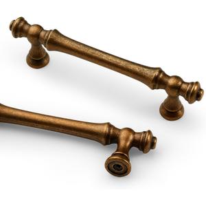 Asidrama 10 Pack 3 Inch(76mm) Antique Brass Kitchen Cabinet Handles, Cabinet Pulls Kitchen Cabinet Hardware for Cupboard Drawer Pulls (3" Hole Center)