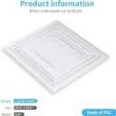 Art3d Drop Ceiling Tiles 24x24 Inch (12-Pack, 48 Sq.ft) Glue Up PVC Ceiling Tiles 2x2 Ft., Decorative Ceiling Panels for Kitchen, Living Room, Office and Home, White