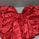 Big Red Silky Satin Hair Bows for Women - Long Tail Cute Hair Ribbons, Coquette Barrettes for Girls