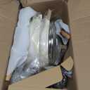 CAROTE 14 Pcs Pots and Pans Set Nonstick,Cookware Set Kitchen Cooking Set with Utensil and Pan Protectors (Cream White)