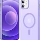 FNTCASE for iPhone 12 Case Matte: iPhone 12 Pro Case Magnetic Phone Cases Compatible with Magsafe Slim Anti Yellowing Military Grade Drop Rugged Protective Translucent Cell Phone Cover (C-Purple)