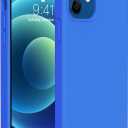 Miracase Compatible with iPhone 12 Case and iPhone 12 Pro Case, Liquid Silicone Gel Rubber Full Body Protection Shockproof Drop Protection Phone Case for iPhone 12/12 Pro 6.1 inch, Mediterranean Blue