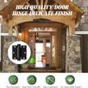 Self Closing Hinge 3.5 Inch Matte Black Auto Close Door Hinges Adjustable 3 1/2 Inch Spring Hinges 3 ½"x 3 ½" Door Closer Hinge Square Corner for Commercial Grade Auto Self-Closing UL Listed, 2 Pack