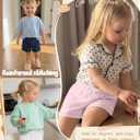 3 Pack Toddler Girls School Shorts | Uniform, Campus, School Outfits, Pull on, Little Baby 18M-5Y, Casual, Bottoms, Cute, Bow, Elastic Waist, Loose, Summer, Daily (White)